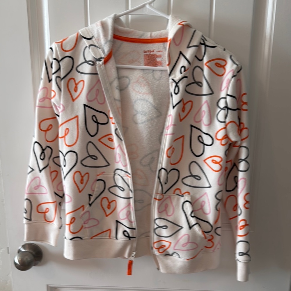 Kids Heart Patterned Hoodie